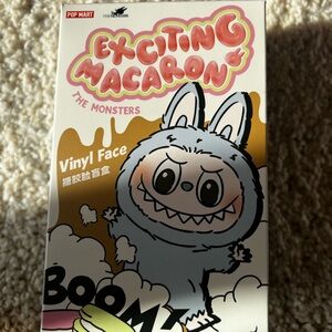 POP MART Exciting Macaron – Green Grape Labubu Vinyl Face Plush, confirmed box: